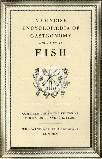'A Concise Encyclopaedia of Gastronomy, Section II, Fish', 1940, (1946). Creator: Unknown.