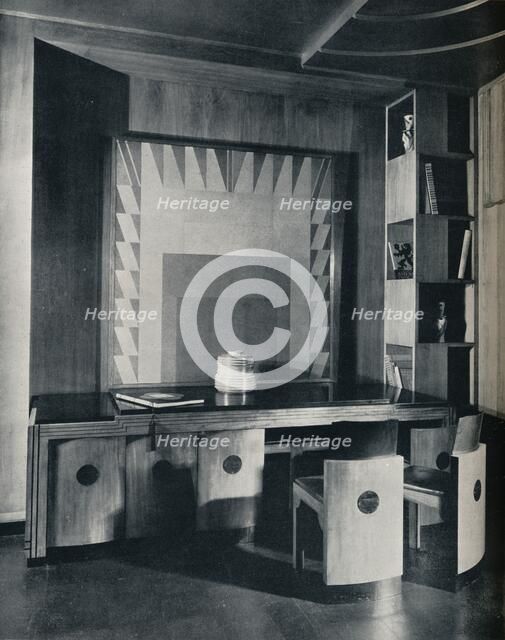 'A Conference Table and chairs for a private office. Designed by Joseph Sinel', 1930. Artist: Unknown.