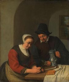 A Confidential Chat, 1672. Creator: Adriaen van Ostade