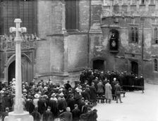 A congregation at Magdalen College, Oxford, Oxfordshire, c1860-c1922. Artist: Henry Taunt