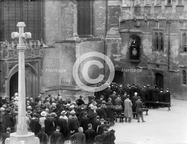 A congregation at Magdalen College, Oxford, Oxfordshire, c1860-c1922. Artist: Henry Taunt