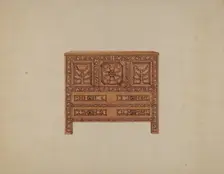 A Connecticut-type Hadley Chest, c. 1936. Creator: Martin Partyka