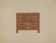 A Connecticut-type Hadley Chest, c. 1936. Creator: Martin Partyka