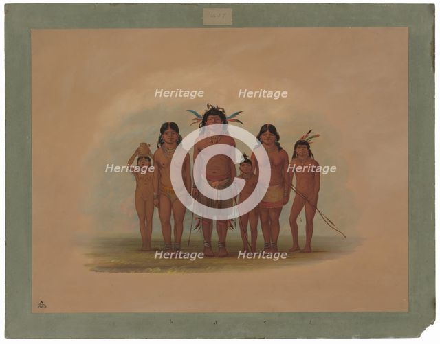 A Connibo Indian Family, 1854/1869. Creator: George Catlin.