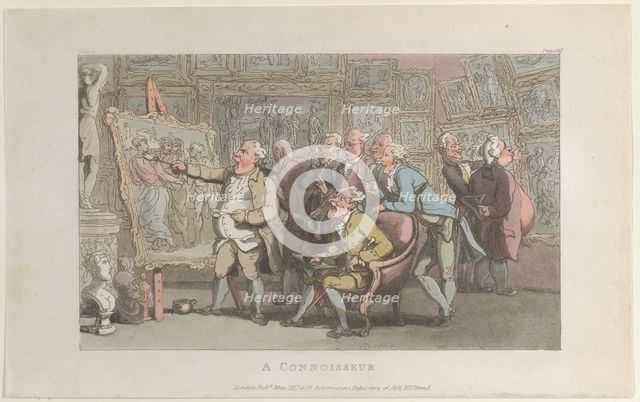 A Connoisseur, from "The Vicar of Wakefield", May 1817., May 1817. Creator: Thomas Rowlandson.