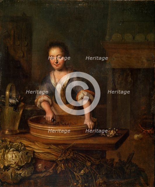 'A Cook', Dutch painting of 18th century. Artist: Louis de Moni