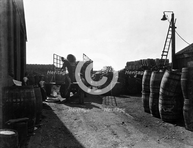 A cooper's yard, London, c1938. Creator: Unknown.