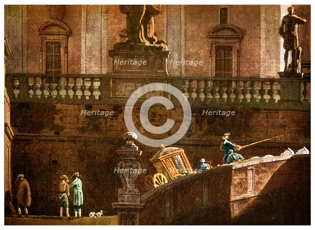 A coach in Rome, 18th century (1956). Artist: Unknown