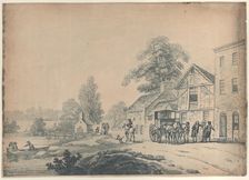 A Coach Outside an Inn, 1785-90., 1785-90. Creator: Thomas Rowlandson