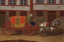 A Coachman with a Team of Horses and Covered Carriage, late 18th century. Creator: Unknown