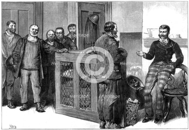 A coal mine lockout, South Wales, 1875. Artist: Unknown