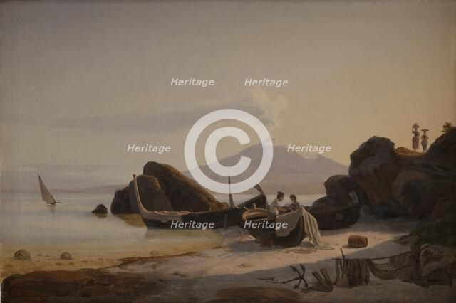 A Coast. Sicily, 1832. Creator: Ernst Christian Frederik Petzholdt.