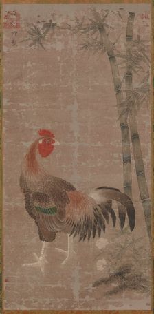 A Cock and Bamboos, Ming dynasty, ca.1105-1135. Creator: Unknown