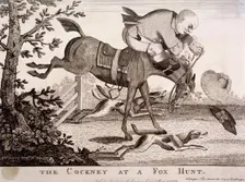 A Cockney at a Fox Hunt 1779. Artist: Anon