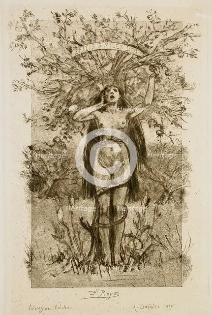 À coeur perdu, 1888. Creator: Félicien Rops.