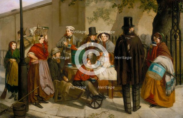 'A Coffee Stall' 1881. Creator: Charles Hunt.