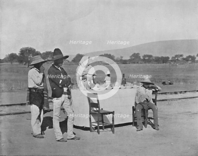 'A Coffee-Stand on the Mexican Central Railroad', 19th century. Artist: Unknown.