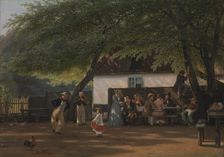 A Coffee Party at a Gamekeeper's House, 1854-1855. Creator: David Monies