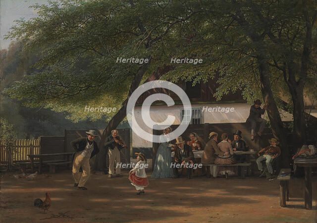 A Coffee Party at a Gamekeeper's House, 1854-1855. Creator: David Monies.
