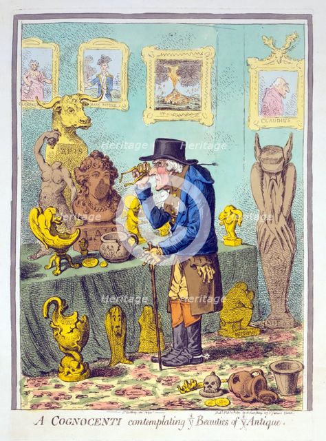 A Cognocenti contemplating ye Beauties of Ye Antique, 1801.