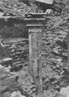 A column of the hall of Blackfriars Priory, City of London, 1906