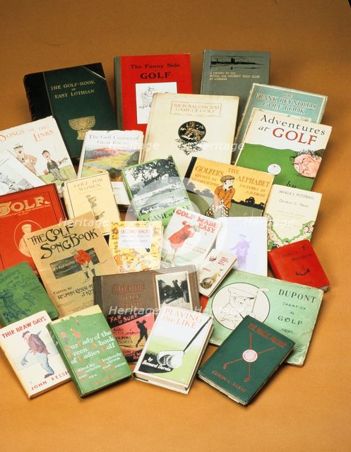 A collection of golfing books and publications, 1875-1938. Creator: Unknown.