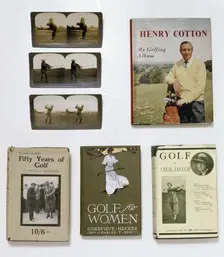 A collection of golfing books, early 20th century. Creator: Unknown
