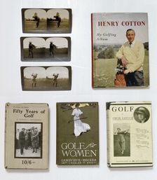 A collection of golfing books, early 20th century. Creator: Unknown