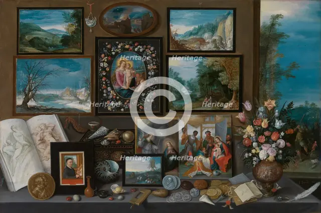 A Collector's Cabinet, 1619. Creator: Frans Francken II.