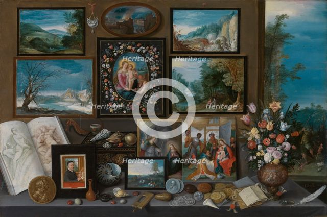 A Collector's Cabinet, 1619. Creator: Frans Francken II.