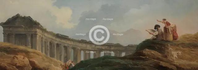 A Colonnade in Ruins. Creator: Hubert Robert.