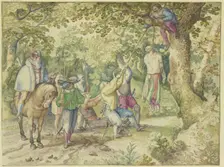A colonel has a mercenary hanged. Creator: Jacob Savery I