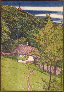 A coloured wood engraving c1910. Artist: Rudolf Junk