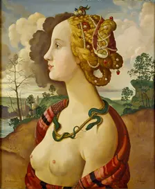 A Copy of the so-called Portrait of Simonetta Vespucci, 1939. Artist: Konstantin Somov