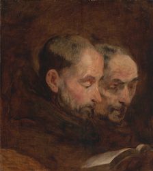 A Copy after a Painting Traditionally Attributed to Van Dyck of Two Monks Reading, late 18th century Creator: Unknown