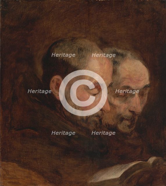 A Copy after a Painting Traditionally Attributed to Van Dyck of Two Monks Reading, late 18th century Creator: Unknown.