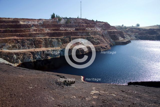 A copper mine in Mina de Sao Domingos, Portugal, 2009. Creator: Samuel Magal.