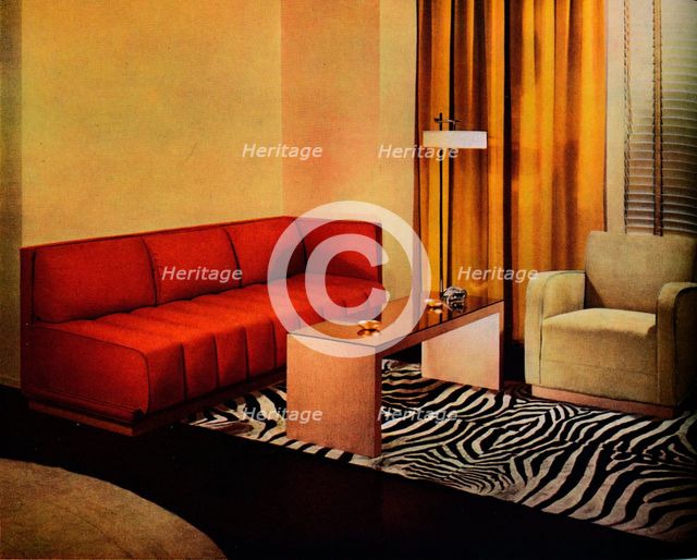 'A corner in the American designer Walter Dorwin Teague's own Living-room', c1940. Artist: Unknown.