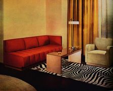 A corner in the American designer Walter Dorwin Teague's own Living-room c1940