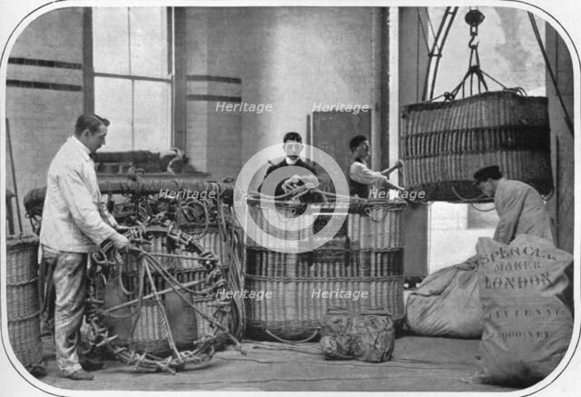 A corner of a hot air balloon factory, London, c1903 (1903). Artist: Unknown.