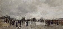 A corner of Bercy during the flood, 1879. Creator: Luigi Loir