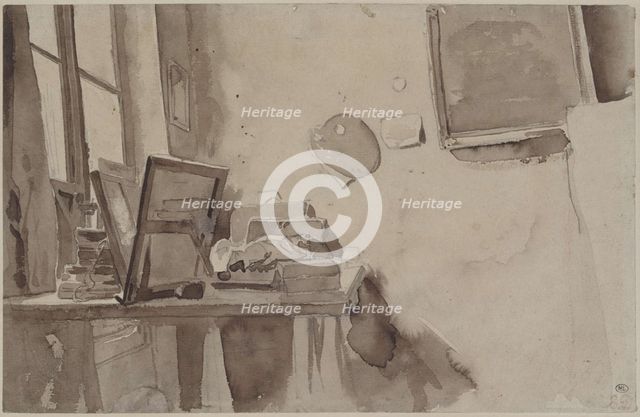 A corner of studio, ca 1825. Creator: Delacroix, Eugène (1798-1863).