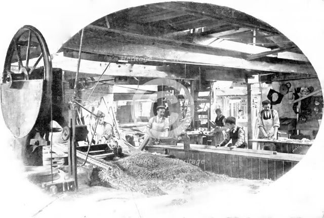 A corner of the cabinet-works: wood-working machinery, 1909. Creator: Unknown.