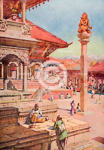 'A Corner of the Durbar Square, Patan, Nepal', 1913. Artist: Unknown.