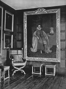 A Corner of the Leicester Gallery, Knole. With Portrait of James I 1928