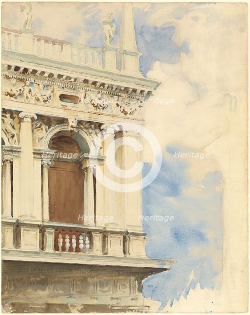 A Corner of the Library in Venice, 1904/1907. Creator: John Singer Sargent.