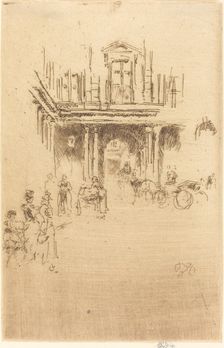 A Corner of the Palais Royal, c. 1883/1886. Creator: James Abbott McNeill Whistler