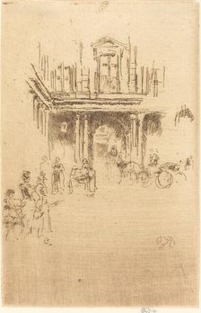 A Corner of the Palais Royal, c. 1883/1886. Creator: James Abbott McNeill Whistler