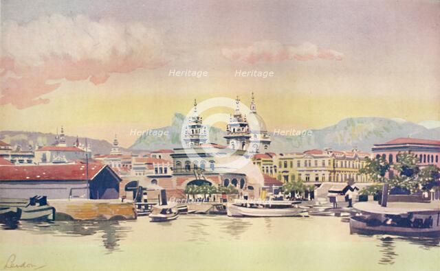 'A Corner of the Rio Customs Wharf', 1914. Artist: Unknown.