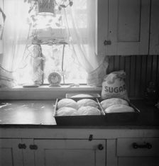 A corner of the (T.P.) Schrock kitchen in their new home, Washington, Yakima Valley, 1939. Creator: Dorothea Lange